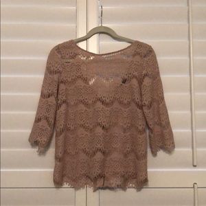 TRF Zara Collection 3/4 sleeve crochet top